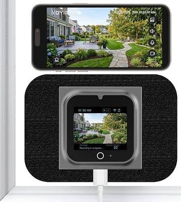 5MP Window Camera with 2" Screen, Motion-Wake Display, Person & Motion Detection, 2.4/5GHz WiFi Indoor & Outdoor Security Cameras, Color Night Vision, Anti-Glare, 24/7 Recording, No-Drilling