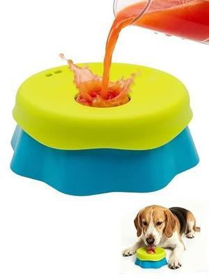 Huafly Slow Feeder Dog Bowls for Liquid Treat, Yogurt Pup Lick Toy,Bone Broth Dog Lick Bowl, for Small Large Medium Dogs Dietary Supplement or Post-op Nutrition,Include Enrichment Ball-Roll