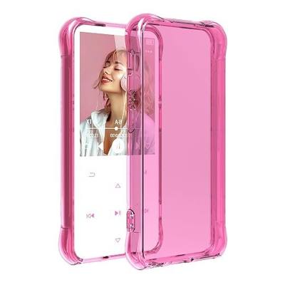 for AGPTEK 64GB M3 2.4 inch MP3 Player Case Clear Pink | Flexible material with impact protection, Lightweight easy to install or remove, Anti-Slip