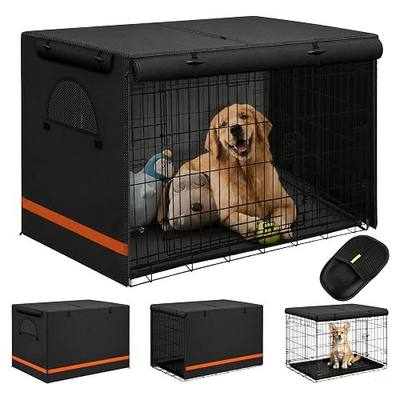 Dog Crate Cover - Heavy Duty Polyester for 36 x 23 x 25 Inch Wire Kennel, Black