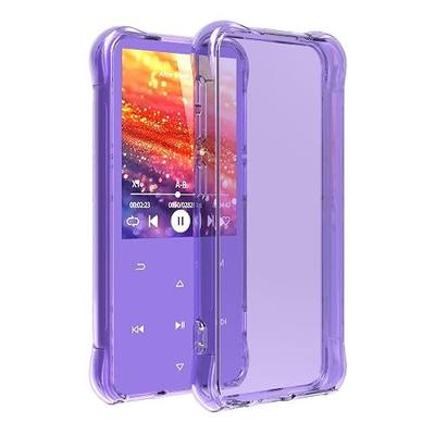 for AGPTEK 64GB M3 2.4 inch MP3 Player Case Clear Purple | Flexible material with excellent shock absorption, Lightweight with good grip, Used in daily work and life, Good for a gift