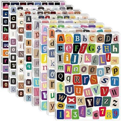 2136 Vintage Letter Stickers Ransom Magazine Alphabet Number for Scrapbook | Sticker Letters,Scrapbook Letter Stickers,Self-Adhesive Vinyl Small Sticker,Junk Journal,DIY Crafts,Laptop,Water Bottle Decor