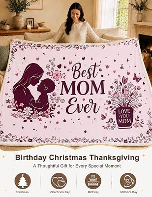 Birthday Gifts for Mom from Daughter Son Mother Hoodies Blankets