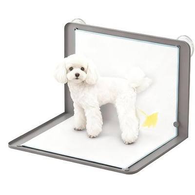 Dog Pee Pad Holder, Silicone Tray, 4-Corner Fixing, 35x25 inch | Foldable, Reusable, Washable, Non-Slip, Waterproof, Leak-Proof Raised Edge, Indoor Floor Protection, Potty Training
