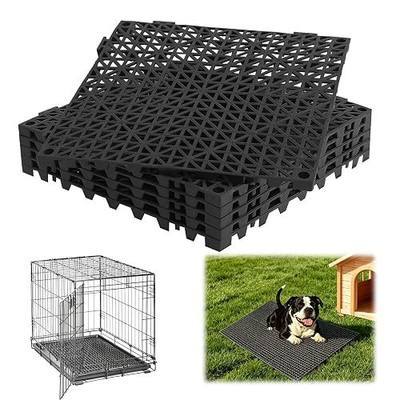 Chew-Proof Kennel Pad,Raised Grid Mat for Dog Crate Pan,Cut Freely | Waterproof PVC Dog Mat ,Water-Resistant,Easy to Clean&Splice