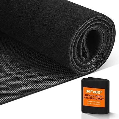 Heavy Duty Oil Mat for Driveway, 36 x 60 Inch Garage Mat for Under Car | Premium Oil Change Mat, Rubber Backing Non-Slip and Waterproof, Absorbent Pads Protect Your Floor from Spills, Oil Drips