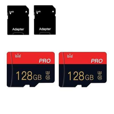 2 Pack Micro sd Card 128GB Class 10 with Adapter High Speed Memory Card for Tablet, Drone