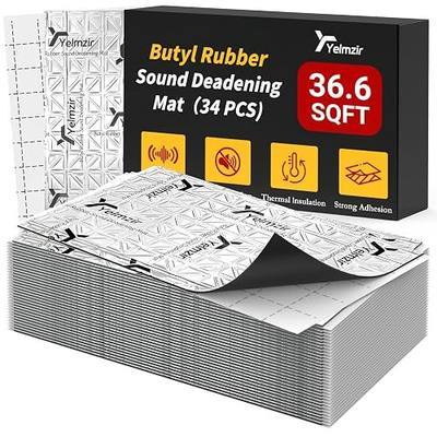 80 Mil Car Sound Deadening Mat 36.6 Sqft Butyl Deadener Material | Automotive Noise Insulation, Noise Reduction Kit for Cars Vibration Dampening, Heat Shield, Odorless (34pcs)