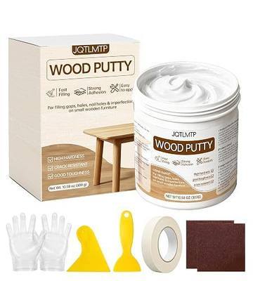 Wood Filler for Furniture Repair, 10.58 OZ White Wood Filler, Wood Repair Kit for Cabinets, Fix Cracks Holes Scratches for Furniture, Table, Floor
