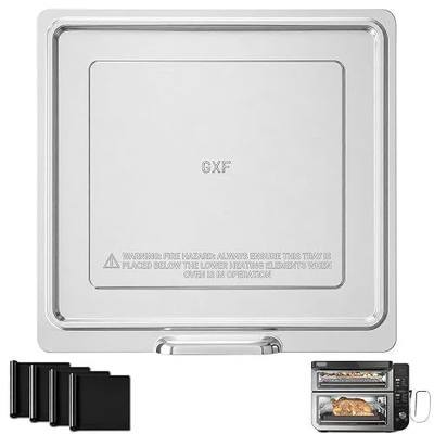 GXF Air Fryer Accessories for Ninja DCT451 DCT401 DCT402 DCT601 DCT651 DCT851 12 in 1 Smart Double Oven with 4 PCS Fiberglass Oven Liners, Replacement Parts Crumb tray Pan