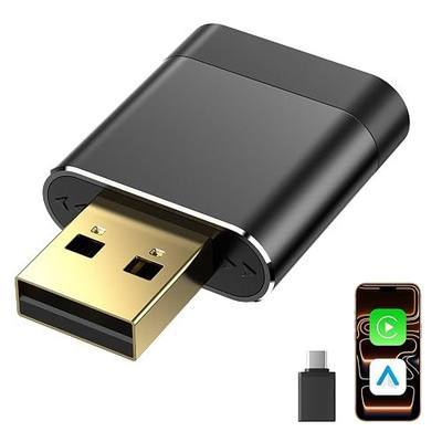 Wireless CarPlay Adapter & Android Auto Dongle | Bluetooth 5.4, 5G WiFi, USB-A/USB-C, Gold-Plated Connector, Plug & Play, For 2016+ OEM Wired Cars