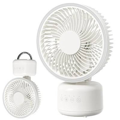 Antarctic Star 12 Inch 4-in-1 Desktop Fan, 16.4ft/s Quiet Airflow, 330° Oscillating, 4 Speeds 2 Modes, 10H Timer Remote Control, Table Wall Ceiling Outdoor Mount Fan for Bedroom Office Patio, White