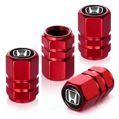 Tire Valve Stem Caps, Compatible with Honda Series Stem Cap Universal Car Air Cover Car Accessories for Cars, SUV, Truck, Motorcycles 4pcs (Red)