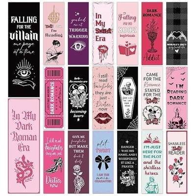 Wxiben Spicy Romance Bookmarks Gifts - 100 Pcs Romantic Book Mark Tracker Skull Rose Book Marker Page Clips Reading Accessories for Women Men Book Lovers School Bookish Office Supplies
