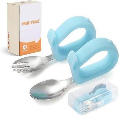 Kids Utensils Set, 18/8 Stainless Steel Spoons and Forks, BPA Free, Dishwasher Safe, Children Safe Toddler Flatware