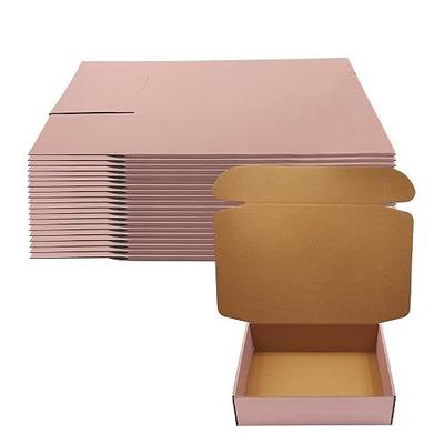 Pink Shipping Boxes 20 Pack 12x10x3 inch, Corrugated Cardboard Gift Box | Easy Assembly, Recyclable Mailers for Small Business and Gift Giving, Colorful Packing Box for Jewelry Cosmetics and Perfume