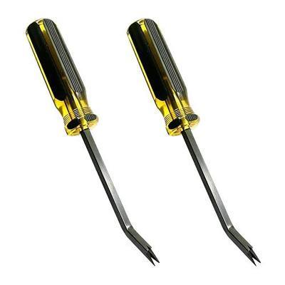Heavy Duty Upholstery Staple Remover for Removing Nails,Staples,and Tacks, Construction Staple Puller Tack Lifter Tool for Carpet, Furniture, Floor, Photo Frame, Wooden Surfaces (2 PCS)