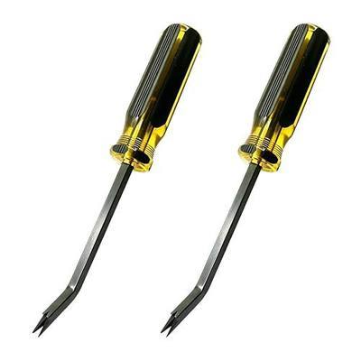 Heavy Duty Upholstery Staple Remover,Construction Staple Puller Tack Lifter Tool for Carpet, Furniture, Floor, Photo Frame, Wooden Surfaces for Removing Nails,Staples,and Tacks (2 pcs)