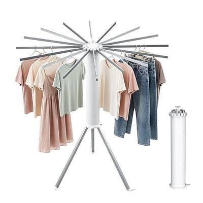 Tripod Foldable Clothes Rack,Garment Rack Portable with Collapsible Design | Freestanding Clothes Rack with Space-Saving Collapsible Design, Portable Clothing Organizer for Laundry Room, Bedroom