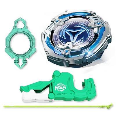 INFINITY NADO S7 Battle Toys Spinning Tops with Rack Launcher for Kids | Attack Type Metal Battle Set Toys for Kids, Battle Top Toys for 5 6 7 8 9 10 11 12 Year Old Boys, Storm Slash, Blue