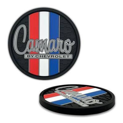 Officially Licensed Camaro by Chevrolet Vintage Gen 2 Automotive 3D Textured Silicone Coasters (2.75") | Universal Cup Holder Fit for Cars, Trucks, SUVs & More | Non-Slip Durable | Set of 2