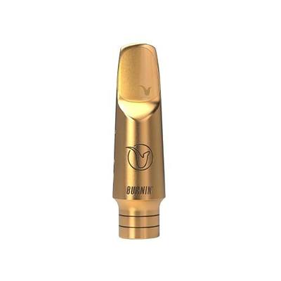 BetterSax Burnin' Metal Alto Saxophone Mouthpiece – 24K Gold-Plated Brass, Incredible Projection, Free-Blowing, Reed-Friendly, Hand-Finished & Play-Tested, Medium Facing Curve | Size 5