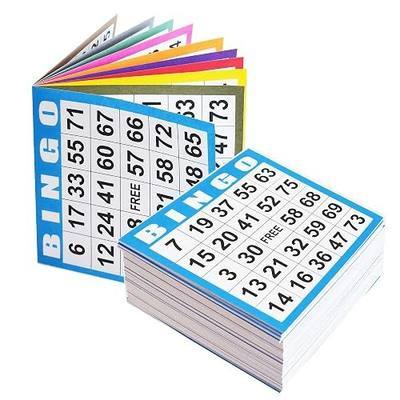 Yuanhe Bingo Game Cards Disposible – 1 Card 10 Sheets – 50 Books -10 Colors for Large Groups
