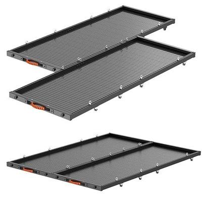 Aluminum Wheel-Rolling Slide-Out Truck Bed Storage Tray(2-Pack) – 400LBS Load Capacity, No-Drill Installation, Fit Super Duty Full-Size Bed Organizer for 6' 5”+ Beds (72.5" D x 47.2" W (inch))