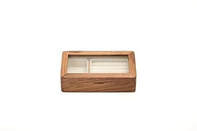 pandapark Guitar Pick Holder, Walnut Wood Pick Case for Storage and Display, Guitar Gifts Accessories for Guitarists and Music Lovers (WALNUT CLASSIC)