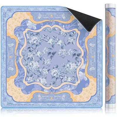 Virora American Mahjong Mat with Rules, Purple Mahjong Mat, 3MM Non-Slip Rubber Noise Reduction Mah Jongg Pad, 32.7x32.7in Rolled No Creases Waterproof Mahjong Table Cloth for Mah Jong & Card Games