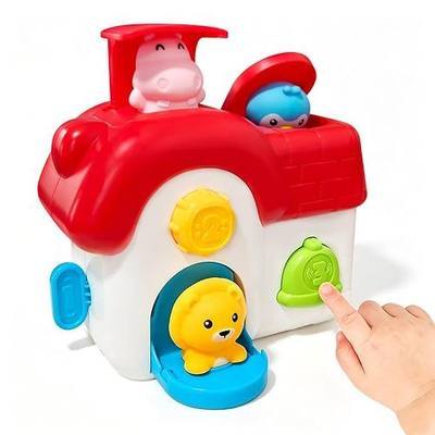 Toys for 1 Year Old Girls, Interactive Pop Up Toy with Buttons & Colors, Cause and Effect Toys for Kids Montessori Learning Toys for Baby Toddler 18+ Months, 1st Birthday Gifts for Girls Boys