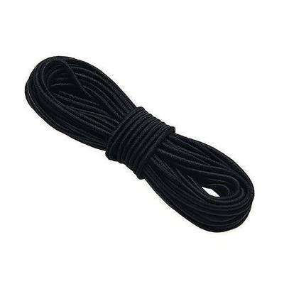 happylain 1/8-inch (3 mm) Round Black Elastic Cord | 11 Yards , Stretch Shock Cord, Bungee Rope, Black Elastic String Cord for Sewing, Craft, DIY, Mask, Drawstring