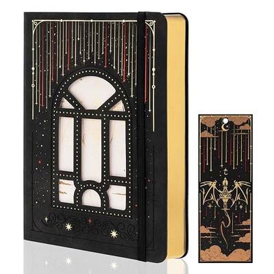 TIEFOSSI A5 Lined Journal for Women & Men, 100 GSM Thick Paper | Vintage Dragon Journal with Hollow Out Cover Design, Soft Cover Notebook for Writing, with Bookmark