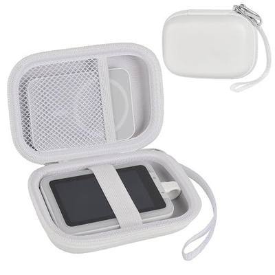 Boobowl Hard Case for Insta360 Snap Selfie Screen with Light White | Soft Lining and Elastic Strap Secure Screen, Mesh Pocket for Power Bank & Cables, Carabiner for Travel, Case Only