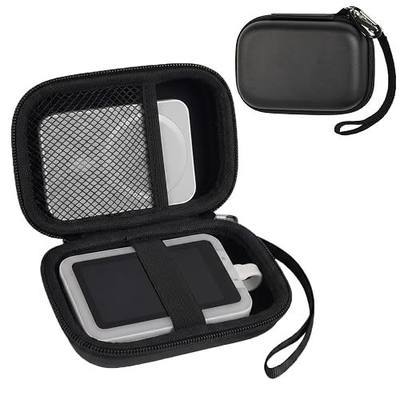 Boobowl Hard Case for Insta360 Snap Selfie Screen with Light, Black | Soft Lining and Elastic Strap Secure Screen, Mesh Pocket for Power Bank & Cables, Carabiner for Travel, Case Only