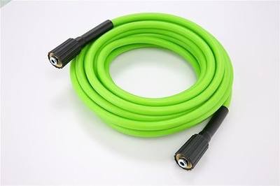 33FT x 1/4" Super Flexible Pressure Washer Replacement Hose with M22-14mm Quick Connect Kit, Kink-Resistant Hose, Green