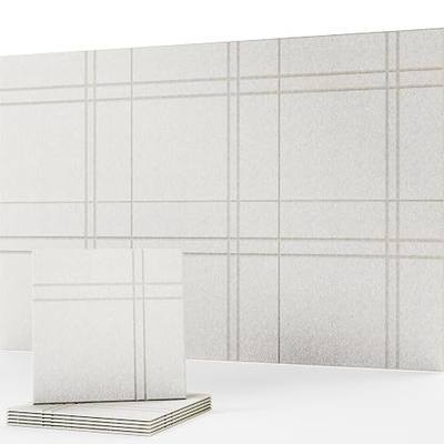 Lagom Sound Absorbing Panels 23.6 x 23.6 Inches Acoustic Wall Panels 6 Pack | Reduce Echo And Sound Reflection, Peel And Stick Installation, Ideal For Studio Office Gaming Room, Parallel Void Pattern