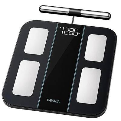 8-Electrode Smart Scale with Handle, Body Fat & Composition Scale | 57 health metrics, BMI & muscle mass analyzer, 400 lb capacity, Bluetooth sync, visceral tracking