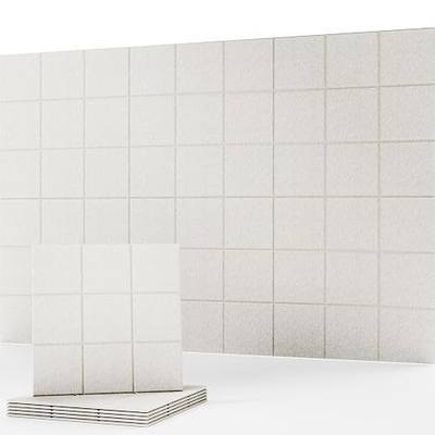 Lagom Sound Absorbing Panels 23.6 x 23.6 Inches Acoustic Wall Panels 6 Pack | Helps Control Room Echo, Peel And Stick DIY Application, Great For Home Theater Bedroom Studio, Offset Field Pattern
