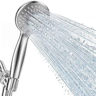 High Pressure Handheld Shower Head for Low Water Pressure Homes | 5 Shower Modes, 1-Min Quick Installation, 59” Stainless Steel Hose, Angle Adjustable Holder, for Kids, Pets, Parents, Family