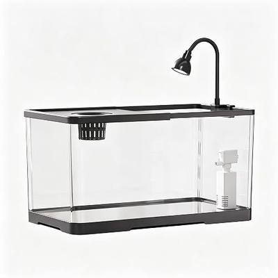 2 Gallon Hydroponic Fish Tank, Small Desktop Aquarium Kit