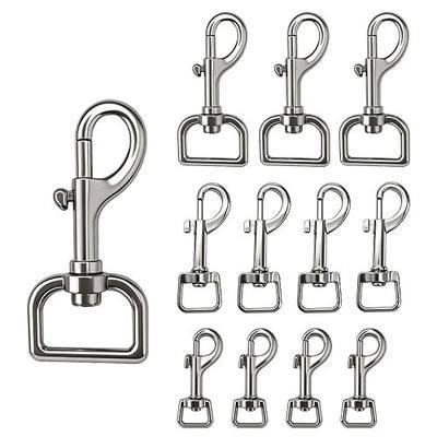12 Pcs Swivel Snap Hooks Heavy Duty 360° Rotating for Dog Leash Keychain | 3 Sizes Zinc Alloy Rustproof Bolt Snap Clip for Pet Collar, Scuba Diving, DIY Crafts, Single Ended Flag Clips (4L+4M + 4S)