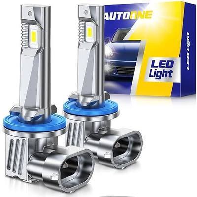 AUTOONE 881 LED Fog Light Bulbs, 6500K Cool White, 600% Brightness, 881 889 898 886 896 894 Fog Lamps Replacement for Cars, Plug and Play (Pack of 2)
