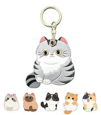 Keychain Holder Case Compatible with AirTag, PU Leather Access Card Cover with Key Ring for Suitcase, Bag, Car Keys