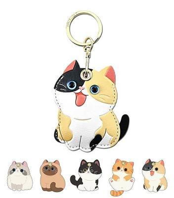 Keychain Holder Case Compatible with AirTag, PU Leather Access Card Cover with Key Ring for Suitcase, Bag, Car Keys