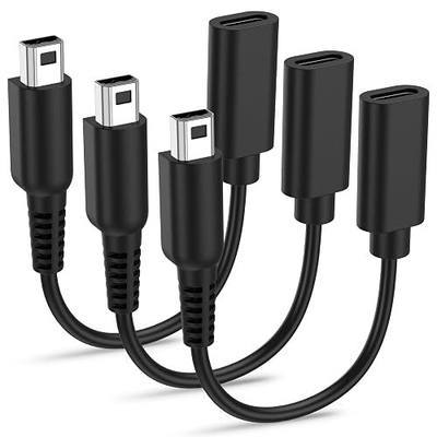 Vanjua 3 Pack USB C Charging Cable Adapter for Nintendo New 3DS XL/New 3DS/3DS XL/3DS/New 2DS XL/2DS XL/2DS/DSi/DSi XL (Not for DS/DS Lite)