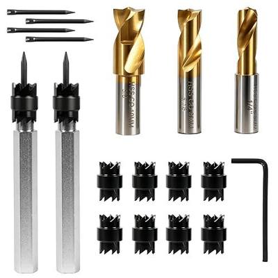 Spot Weld Drill Bit Set 18PCS, Double Sided Spot Weld Cutter Kit with Titanium Coated Cobalt HSS Blades,for Power Drill Applications: Welding & Sheet Metal Hole Cutting