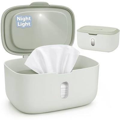 Jool Baby Wipes Dispenser with Built-in Nightlight – Pull Out One Wipe At a Time – Holder Fits Standard Continuous Wipes (Sage)