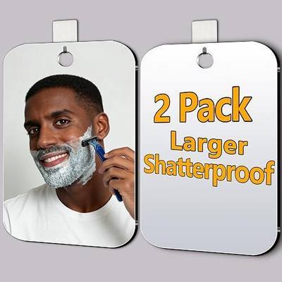(2 Pack Lager 11 x 8 In) in Shower Mirror for Shower, Shaving Mirror for Showers, Showers Mirror for the Shower, Small Wall Mirrors for Wall, Shatterproof Plastic Travel Camping Shaving Mirrors