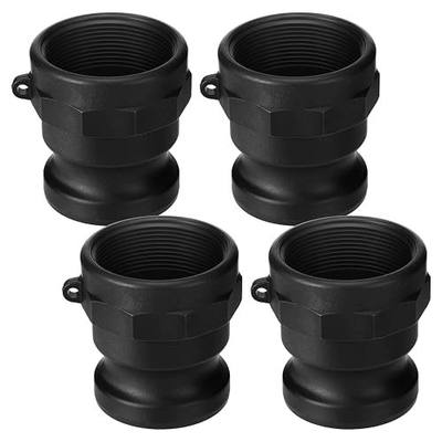 4 Pcs Poly Camlock Fittings 2" Male Camlock x 2" Female Npt Thread Part A Cam Groove Hose Couplings Polypropylene Cam Groove Fitting Male Type A Adapter